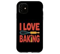 I Love Baking Frusta Mattarello Design Carino Custodia per iPhone 11