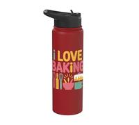 I Love Baking Frusta Spatola Cake Fun Stainless Steel Insulated Water Bottle