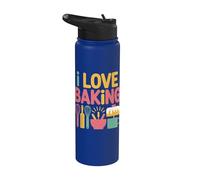 I Love Baking Frusta Spatola Cake Fun Stainless Steel Insulated Water Bottle