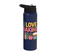 I Love Baking Frusta Spatola Cake Fun Stainless Steel Insulated Water Bottle