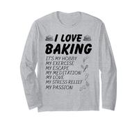 I Love Baking It's My Hobby Cookie Baker Donna Uomo Maglia a Manica