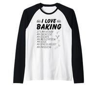 I Love Baking It's My Hobby Cookie Baker Donna Uomo Maglia con Maniche Raglan