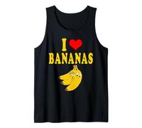 I Love Bananas Costume Divertente Canotta