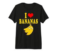 I Love Bananas Costume Divertente Maglietta Premium