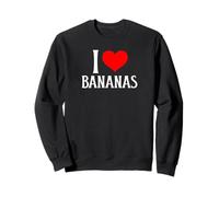 I Love Bananas I Heart Bananas Carino Banana Amante della Frutta Felpa
