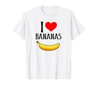 I Love Bananas I Heart Bananas Carino Banana Amante della Frutta Maglietta