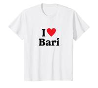 I Love Bari Maglietta, Bambini, Bianco, 6 Anni