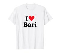 I Love Bari Maglietta, Uomo, Bianco, L