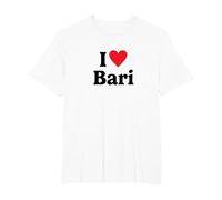 I Love Bari Maglietta, Uomo Taglie Grandi, Bianco, 5X Tall