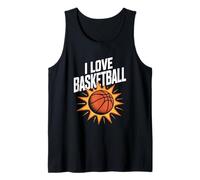 I Love Basketball Vibrant Sunburst Motivation Canotta