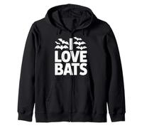 I Love Bats Spooky Tema Halloween Felpa con Cappuccio