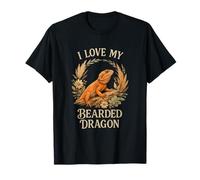 I Love Bearded Dragon Funny Pet Rettile Lucertola Amante Maglietta