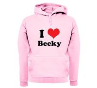 I Love Becky - Adulti Felpa/Maglione - Sing Cantante Testo Ventola Tour Concerto