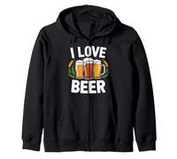 I Love Beer Craft Brew Appassionato Umorismo Felpa con Cappuccio