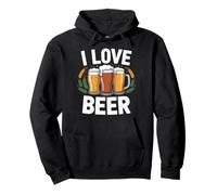 I Love Beer Craft Brew Appassionato Umorismo Felpa con Cappuccio