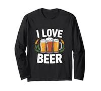 I Love Beer Craft Brew Appassionato Umorismo Maglia a Manica