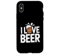 I Love Beer Festive Barrel Fun Custodia per iPhone X/XS
