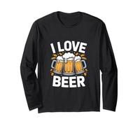 I Love Beer Fun Brewing Cheers tazze Maglia a Manica