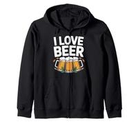 I Love Beer Lager Celebration Momenti divertenti Felpa con Cappuccio