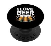 I Love Beer Lager Celebration Momenti divertenti PopSockets PopGrip Adesivo
