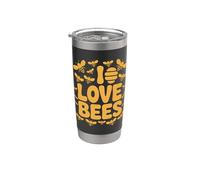 I Love Bees Enthusiast ronzio alveare Bicchiere termico in acciaio inox doppia parete
