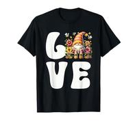 I Love Bees Graphic Floral Spring Gnome Dad For Beekeeper Maglietta