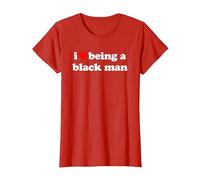 I Love Being A Black Man Maglietta, Donna, Rosso, S