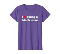 I Love Being A Black Man Maglietta, Donna, Viola mélange, S