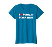 I Love Being A Black Man Maglietta, Donna, Zaffiro, S