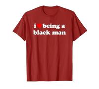 I Love Being A Black Man Maglietta, Uomo, Mirtillo Rosso, XL