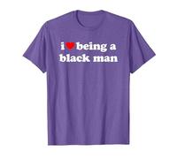 I Love Being A Black Man Maglietta, Uomo, Viola mélange, S