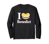 I Love Benedict Food Lover Breakfast Eggs with Hollandaise Maglia a Manica
