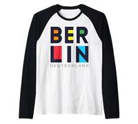 I Love Berlin Tee, Berlin Deutschland Novelty Graphic Design Maglia con Maniche Raglan