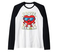 I Love Berlino Maglia con Maniche Raglan