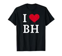 I Love BH, I Heart Initials B.H. Maglietta