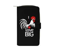 I Love Big Cock Portafoglio alla moda porta carte di credito sottile portamonete borsa portatile per telefono per donne uomini 20 × 11,5 × 3,8 cm