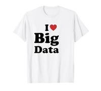 I Love Big Data Funny Humor Retro Maglietta