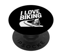 I Love Biking Passionate Ciclismo Viaggio PopSockets PopGrip Adesivo
