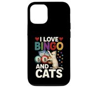 I Love Bingo and Cats Maglietta divertente gatto e Bingo Custodia per iPhone 12/12 Pro