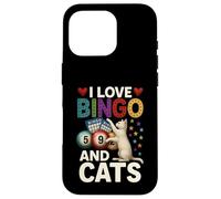 I Love Bingo and Cats Maglietta divertente gatto e Bingo Custodia per iPhone 16 Pro