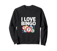 I Love Bingo Casual Divertimento Appassionato Espressione Felpa