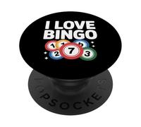 I Love Bingo Casual Divertimento Appassionato Espressione PopSockets PopGrip Adesivo