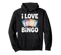 I Love Bingo - Divertente Cartolina Colorata Felpa con Cappuccio