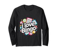 I Love Bingo Gioco Colorato Gioco Design Maglia a Manica