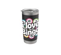 I Love Bingo Numeri Colorati Cerchio Bicchiere termico in acciaio inox doppia parete