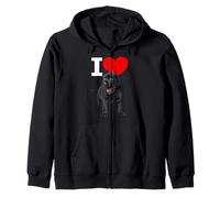 I Love Black Lab Dog Black Labrador Retriever Puppy Lover Felpa con Cappuccio