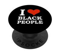 I love black People Black is Beautiful Black Pride Melanina PopSockets PopGrip Adesivo