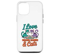 I Love Board Games Cats gioco da tavolo Gatto Custodia per iPhone 12/12 Pro