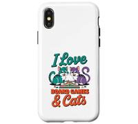 I Love Board Games Cats gioco da tavolo Gatto Custodia per iPhone X/XS