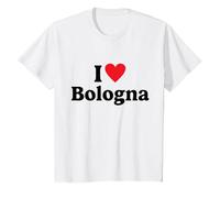 I Love Bologna Maglietta, Bambini, Bianco, 4 Anni